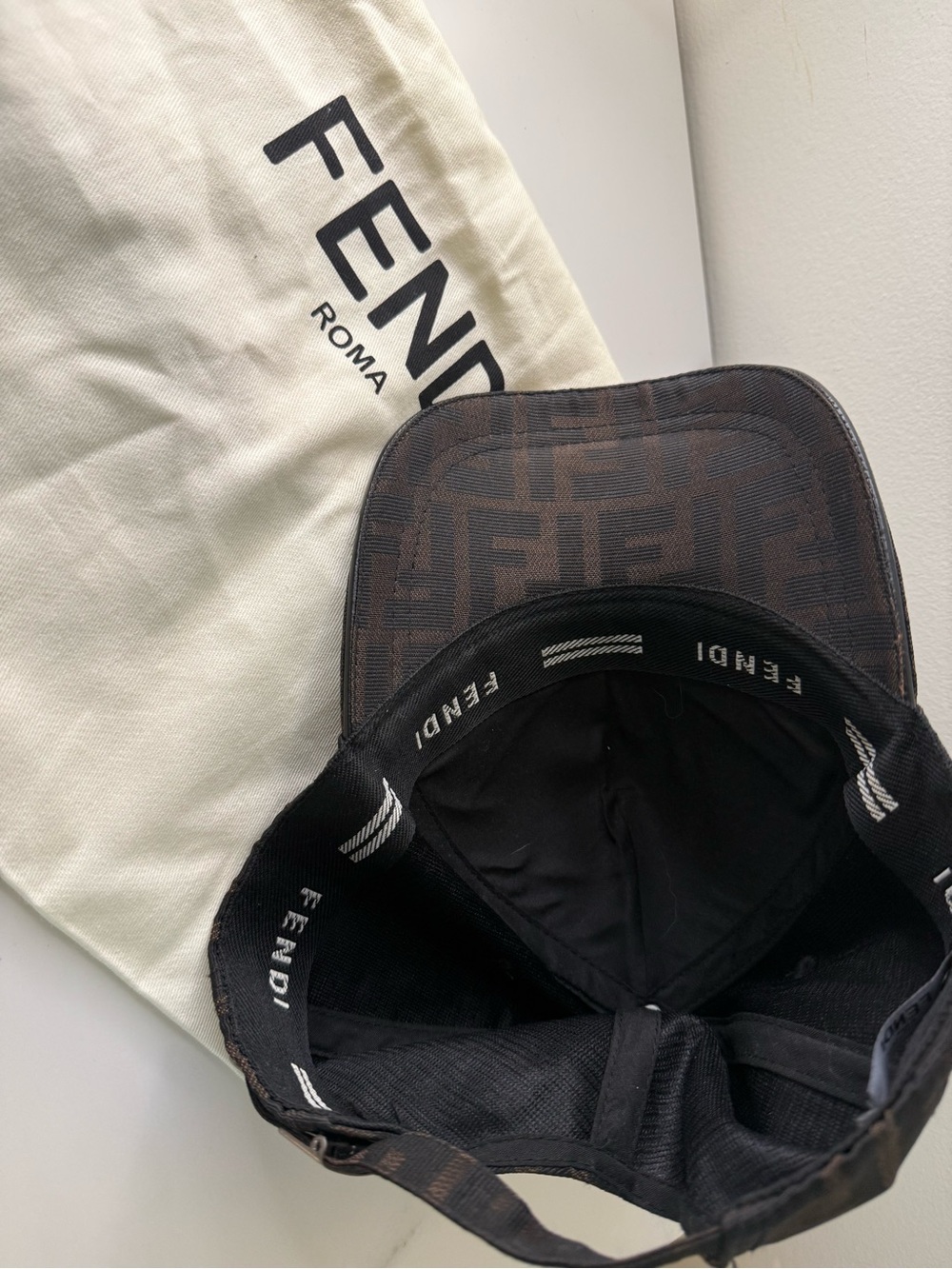 Fendi FF Zucca Monster Eyes Bag Bugs Baseball Cap | Brown/Black | Made in Italy - Picture 3 of 6